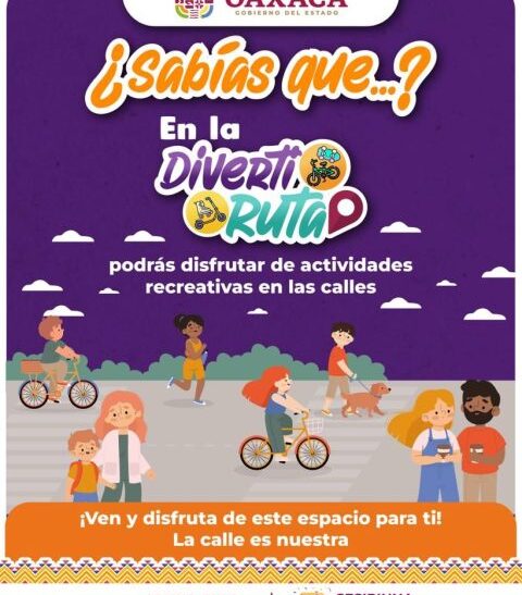Invita Gobierno del Estado a disfrutar de la DivertiRuta este 20 de agosto