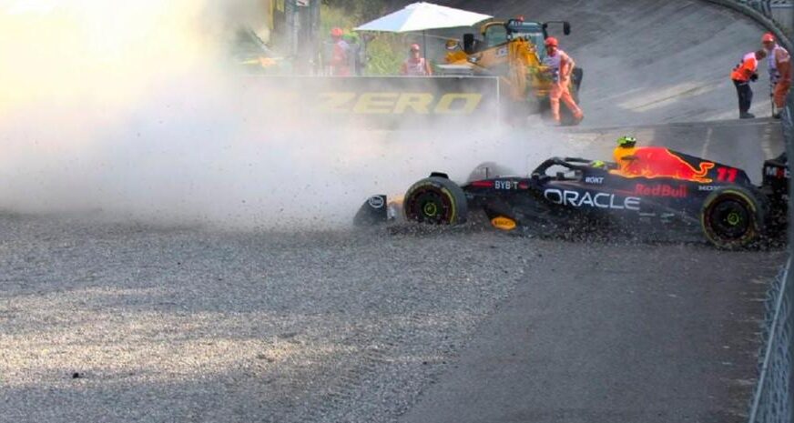 ‘Checo’ Pérez se derrapa, pero es tercero en la PL2 del GP de Italia